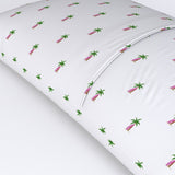 Palm Trees with Pink Surfboards Pillow Sham – Extremely Stoked® Eco Beach Luxe Collection