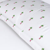 Palm Trees with Pink Surfboards Pillow Sham – Extremely Stoked® Eco Beach Luxe Collection