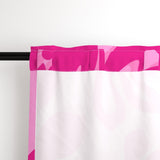 Raspberry Pinks Hawaiian Flowers Window Curtains -Extremely Stoked® Eco Beach Luxe Collection - Large Scale