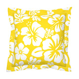 Yellow and White Hawaiian Flowers Euro Pillow Sham – Extremely Stoked® Eco Beach Luxe Collection