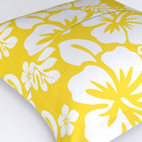 Yellow and White Hawaiian Flowers Euro Pillow Sham – Extremely Stoked® Eco Beach Luxe Collection