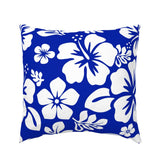 Royal Blue and White Hawaiian Flowers Euro Pillow Sham – Extremely Stoked® Eco Beach Luxe Collection