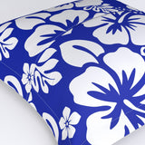 Royal Blue and White Hawaiian Flowers Euro Pillow Sham – Extremely Stoked® Eco Beach Luxe Collection