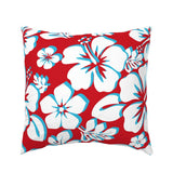 Red, White and Aqua Hawaiian Flowers Euro Pillow Sham – Extremely Stoked® Eco Beach Luxe Collection