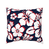 Navy Blue, White and Red Hawaiian Flowers Euro Pillow Sham – Extremely Stoked® Eco Beach Luxe Collection