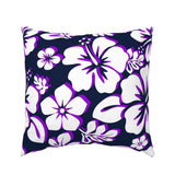 Navy Blue, White and Purple Hawaiian Flowers Euro Pillow Sham – Extremely Stoked® Eco Beach Luxe Collection
