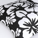 Black and White Hawaiian Flowers Euro Pillow Sham – Extremely Stoked® Eco Beach Luxe Collection