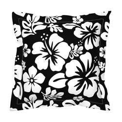 Black and White Hawaiian Flowers Euro Pillow Sham – Extremely Stoked® Eco Beach Luxe Collection
