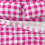 Preppy Surfer Girl Hot Pink Gingham Sheet Set