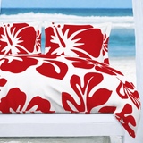 Red_Hawaiian_Flowers_on_White_Duvet_Cover_Large_Scale_Extremely_Stoked_Eco_Luxe_Beach_Bedding