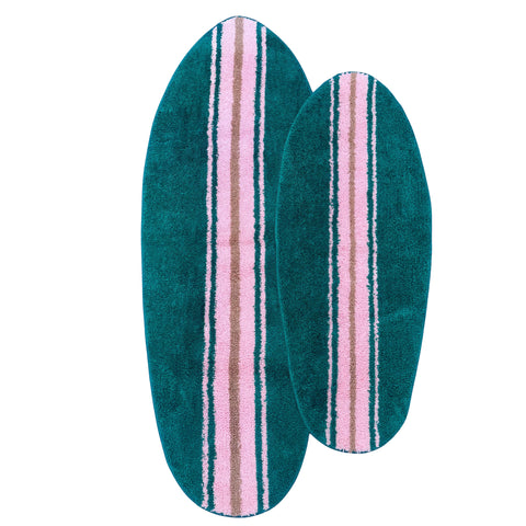 Teal and Pink Surfboard Rug - Extremely Stoked® Beach Home Collection