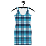 Navy Blue and Aqua Blue Plaid Bodycon Tank Dress – Extremely Stoked® Summer Beach Style