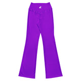 Purple Flare Leggings with Extremely Stoked Epic Wave Logo - Extremely Stoked