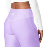 Lavender Flare Leggings with Extremely Stoked Epic Wave Logo - Extremely Stoked