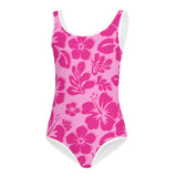 Three Pinks Hawaiian Flowers Kids Swimsuit - Extremely Stoked