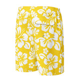 Men's Yellow Hawaiian Flowers Board Shorts | Extremely Stoked® Swimwear