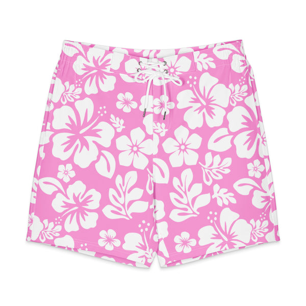 Men's Pink Hawaiian Flowers Board Shorts | Extremely Stoked® Swimwear