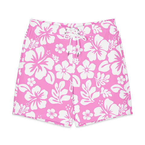 Men's Pink Hawaiian Flowers Board Shorts | Extremely Stoked® Swimwear