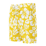Men's Yellow Hawaiian Flowers Board Shorts | Extremely Stoked® Swimwear