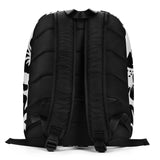 Black and White Hawaiian Print Backpack - Extremely Stoked
