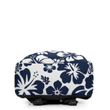 Navy Blue and White Hawaiian Print Backpack - Extremely Stoked