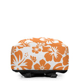 Orange and White Hawaiian Print Backpack - Extremely Stoked