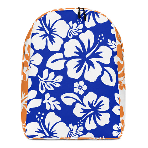 backpack hawaiian traveler Royal Blue & Orange Hawaiian Backpack