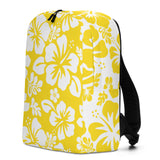 Yellow and White Hawaiian Print Backpack - Extremely Stoked