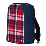 Red, White and Navy Blue Preppy Surfer Plaid Beach Backpack