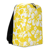 Yellow and White Hawaiian Print Backpack - Extremely Stoked