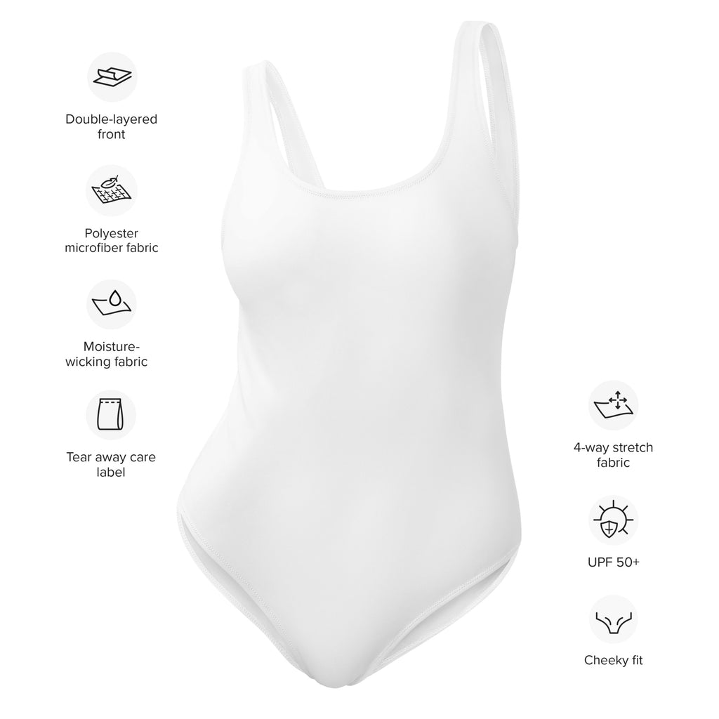 White One Piece Swimsuit Eco Swimwear by Extremely Stoked® — free download