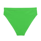 Lime Green High Waisted Bikini Swimsuit Bottom