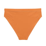 Orange High Waisted Bikini Swimsuit Bottom - Extremely Stoked