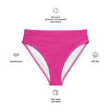 Hot Pink High Waisted Bikini Swimsuit Bottom