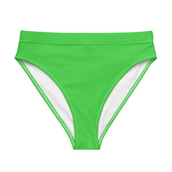 Lime Green High Waisted Bikini Swimsuit Bottom - Extremely Stoked