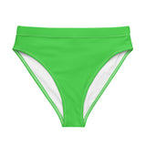 Lime Green High Waisted Bikini Swimsuit Bottom