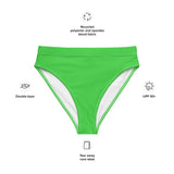 Lime Green High Waisted Bikini Swimsuit Bottom