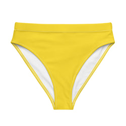 Yellow High Waisted Bikini Swimsuit Bottom - Extremely Stoked