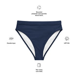 Navy Blue High Waisted Bikini Swimsuit Bottom - Extremely Stoked