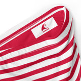 Red and White Beach Stripes High Waisted Bikini Bottom – Eco Swimwear by Extremely Stoked®