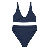 Classic Navy Blue Two Piece High Waisted Bikini from Extremely Stoked - Extremely Stoked