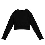 Extremely Stoked Solid Black Long Sleeve Crop Top