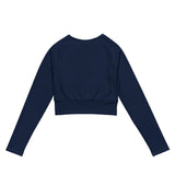 Extremely Stoked Navy Blue Long Sleeve Crop Top