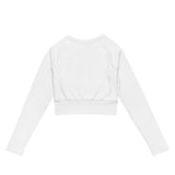 Extremely Stoked Solid White Long Sleeve Crop Top