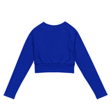 Extremely Stoked Royal Blue Long Sleeve Crop Top