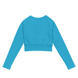 Extremely Stoked Aqua Blue Long Sleeve Crop Top