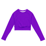 Extremely Stoked Purple Long Sleeve Crop Top