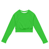 Extremely Stoked Lime Green Long Sleeve Crop Top