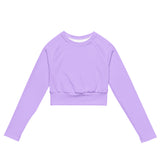 Extremely Stoked Lavender Long Sleeve Crop Top