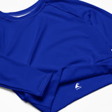 Extremely Stoked Royal Blue Long Sleeve Crop Top